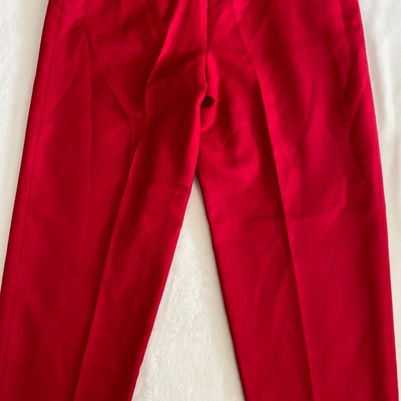 {VTG} Giorgio Sant' Angelo | 100% Pure Wool Pleated High Waisted Pants Red (6) - Picture 13 of 16